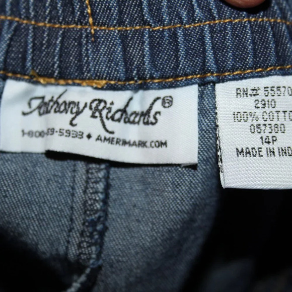 Anthony Richards Denim Button Up Front 100% Cotton Modest Women's Skirt 14P - Picture 15 of 15